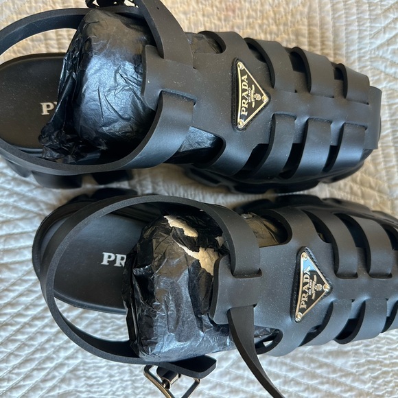 Prada Platform Rubber Monolith Sandal size 9 - Picture 2 of 7
